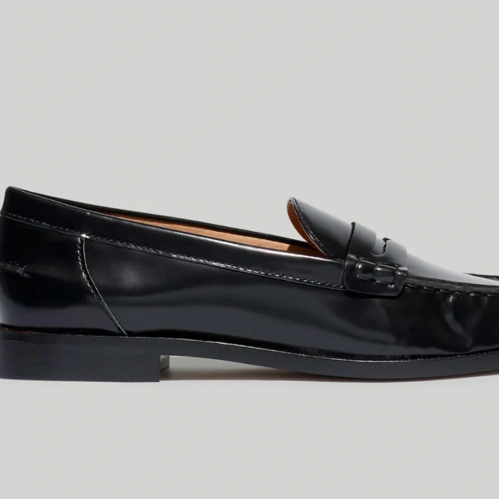 Madewell Penny Loafer In Leather True Black Size 9 New In Box